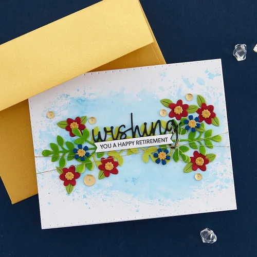 Miniatura 3 de Spellbinders SDS-185 Snowflake Wishes - Juego de sellos y troqueles transparentes de la colección Bibi's Snowflakes de Bibi Cameron