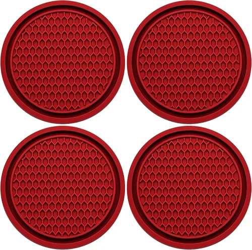Miniatura 13 de 2 piezas posavasos para portavasos de automóvil, posavasos universales antideslizantes para portavasos de automóvil, 2.75 pulgadas posavasos