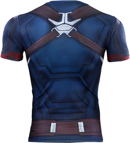 Miniatura 2 de Camisa de compresión para hombre, camiseta de entrenamiento atlético, estampado 3D, camiseta deportiva de fitness