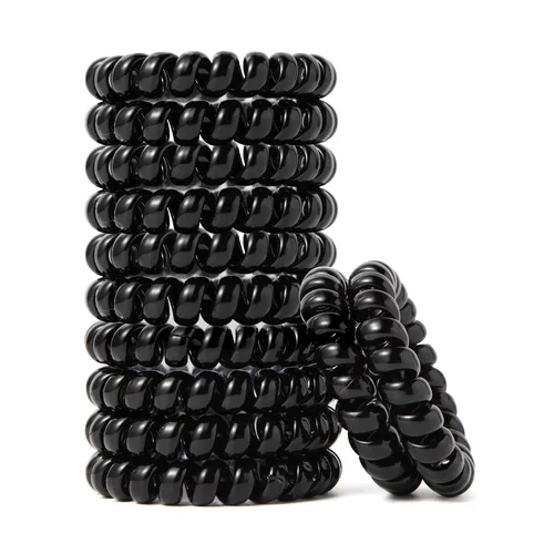 Miniatura 19 de Lazos para el cabello en espiral sin arrugas, coloridos lazos para el cabello sin rastro, lazos elásticos para el cabello, lazos para el cabello