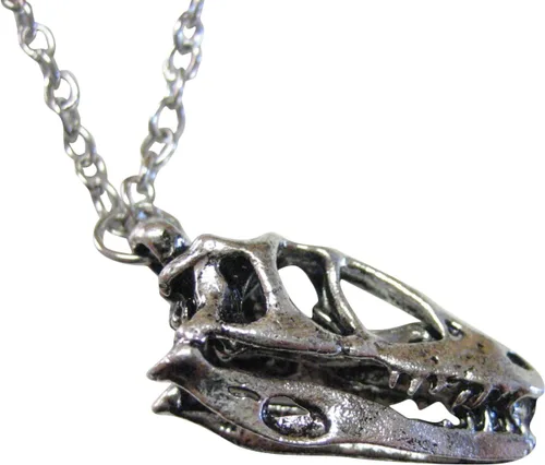 Miniatura 2 de Collar con colgante de esqueleto de fósil, Metal