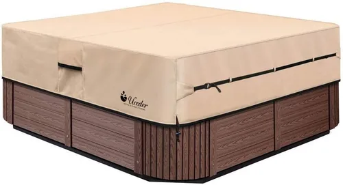 Miniatura 12 de Cubierta redonda para bañera de hidromasaje, impermeable al aire libre (83 x 20 pulgadas), protector de poliéster 600D resistente para bañera