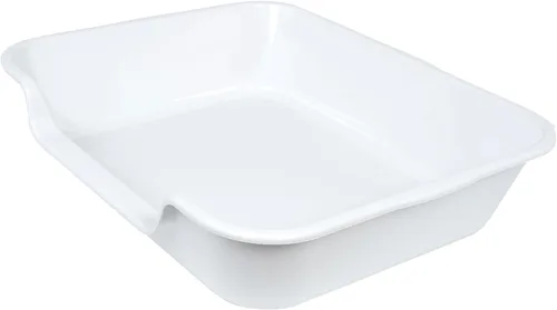 Miniatura 14 de 1 paquete de caja de arena extra grande para gatos (material ABS), corral de arena para gatos mayores de entrada baja para gatos geriátricos