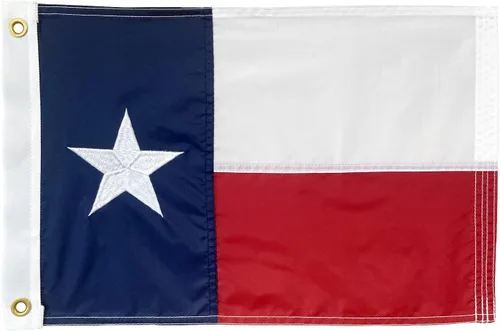 Homissor Bandera de Texas de 12 X 18 pulgadas, banderas del estado TX bordadas cosidas para barcos, de nailon Oxford 210D
