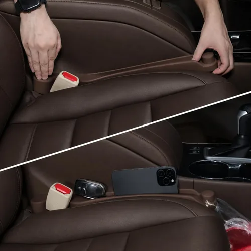 Miniatura 10 de Givifive Juego de 2 rellenos de espacio para asiento de automóvil, espuma suave, multifuncional, con organizador y función de gancho, tapón