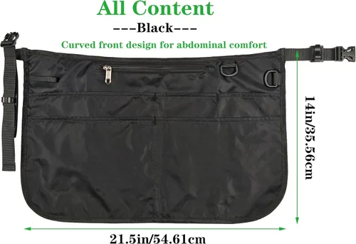 Miniatura 6 de Delantal de servidor impermeable para mujeres con 6 bolsillos, delantal de camarera fácil de poner y quitar, delantal de trabajo para cantinero