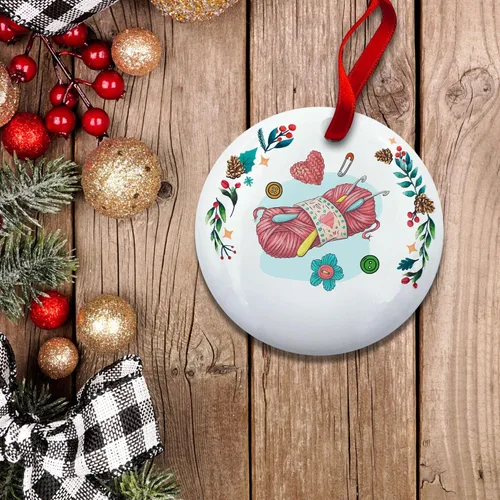 Miniatura 4 de Adorno de Navidad personalizado de ganchillo, adorno de ganchillo