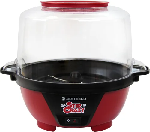 Miniatura 9 de West Bend Stir Crazy - Máquina de palomitas de maíz con aceite caliente, máquina para hacer palomitas de maíz con tapa grande para tazón de servir