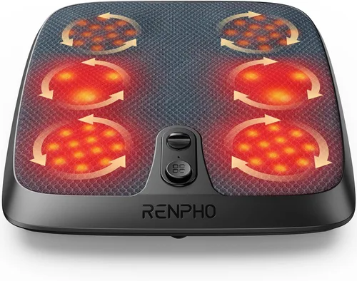 RENPHO Masajeador de pies Shiatsu FSA con calor, regalos del día del padre para marido, gatillo de presión de encendido/apagado habilitado para pies