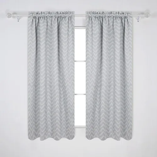 Miniatura 12 de Deconovo - Cortinas opacas para oscurecer la habitación, con aislamiento térmico, cortinas con ojales