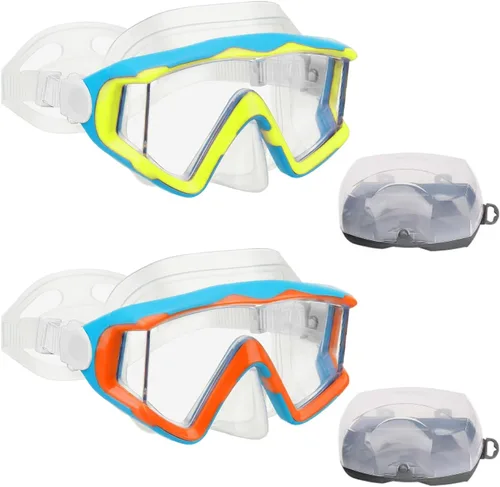 Miniatura 25 de Máscara de buceo Anti-niebla Natación Snorkel máscara adecuada para adultos Buceo Natación Snorkel Gafas Máscaras Lentes negro-azul