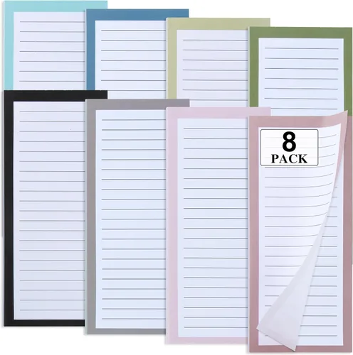 Miniatura 10 de 4 paquetes de blocs de notas magnéticos para nevera, gran almohadilla magnética para lista de comestibles para nevera, diseño completo con parte