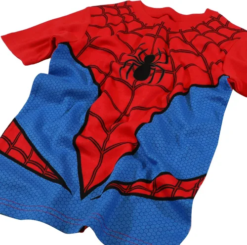 Miniatura 3 de Marvel Black Panther - Conjunto de pijama de algodón ajustado de 2 piezas para niños de Spider-Man