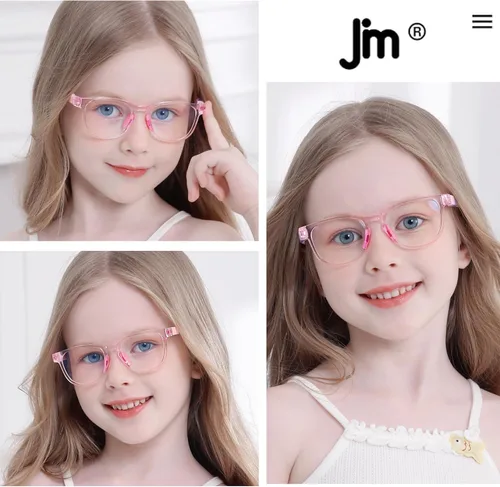 Miniatura 2 de JM Lentes de luz azul para niños, hierbas para juegos de computadora para niñas y niños de 3 a 10 años, lentes anti Blue Ray TR90