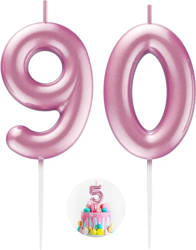 Miniatura 48 de Velas número 2 arcoíris con número 3D de feliz cumpleaños para decoración de fiesta de pastel de cumpleaños, suministros de celebración