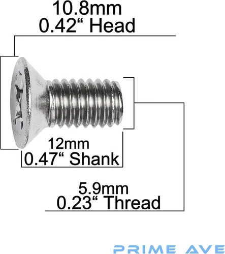 Miniatura 3 de Tornillos rotores de disco de freno – Tornillos de retención de rotor de freno delantero/trasero de acero inoxidable – Tornillos de rotor
