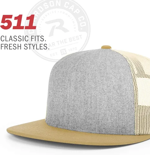 Miniatura 6 de Richardson 511 Flatbill Trucker - Gorra de béisbol ajustable