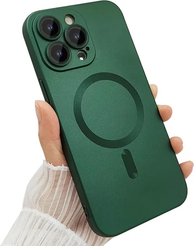 Miniatura 16 de Funda magnética ankofave para iPhone 13 Pro, funda para mujer, diseño mate de lujo suave y metálico con protector de lente de cámara, compatible