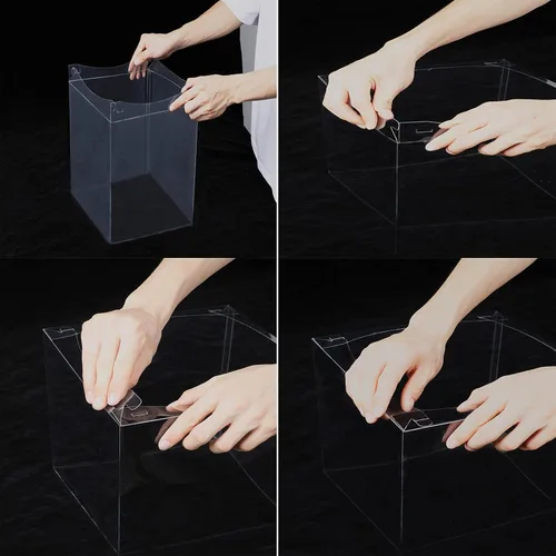 Miniatura 5 de XININSUN 6 Piezas Cajas Altas para Pasteles Transparentes Caja para pastel con Cinta, 12x12x 10 pulgadas, Ideal para Pasteles Grandes de 10" y 12