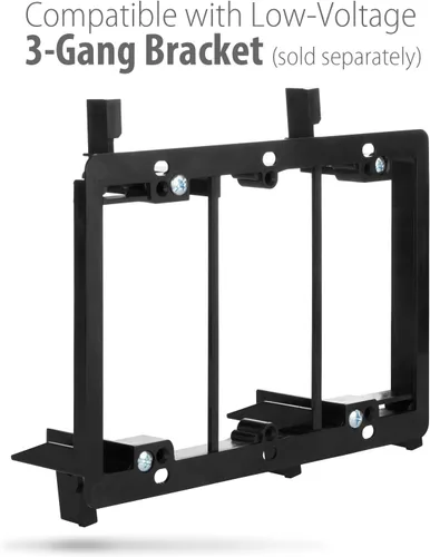 Miniatura 2 de Fosmon HD8006 placa de pared de 3 grupos para sonido envolvente 7.1 de Home Theater con uniones de cobre chapadas en oro. Blanco
