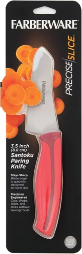 Miniatura 7 de Farberware – Cuchillo Santoku Precise Slice para pelar, 3.5 pulgadas, color rojo