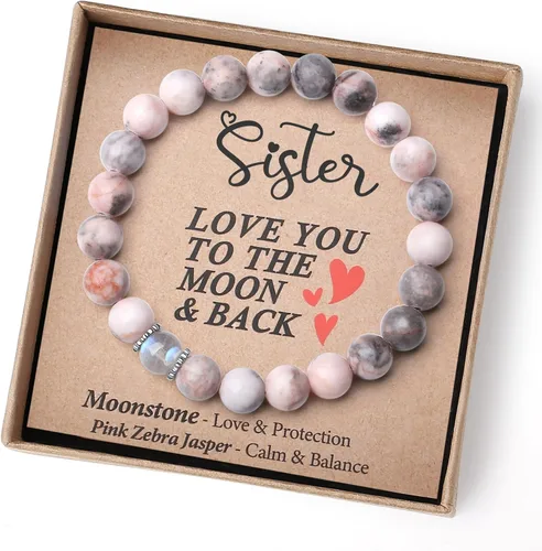 Miniatura 33 de Regalos de Navidad para mamá, tía, abuela, hermana, amor, equilibrio, pulsera de cristal natural con significado, regalos hechos a mano