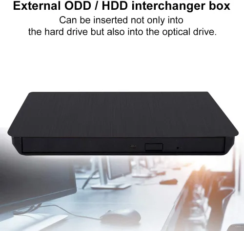 Miniatura 3 de Yoidesu Caja de unidad de CD externa, Caja de interruptor ODD/HDD externa, Caja de unidad externa USB 3.0, carcasa de unidad de escritor portátil