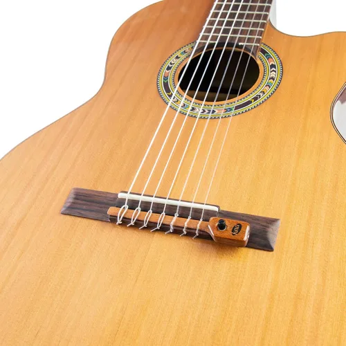 Miniatura 4 de KNA NG-2-7S Pastilla de guitarra flamenca clásica de nailon piezoeléctrico portátil de 7 cuerdas, tono acústico natural, ligera, desmontable