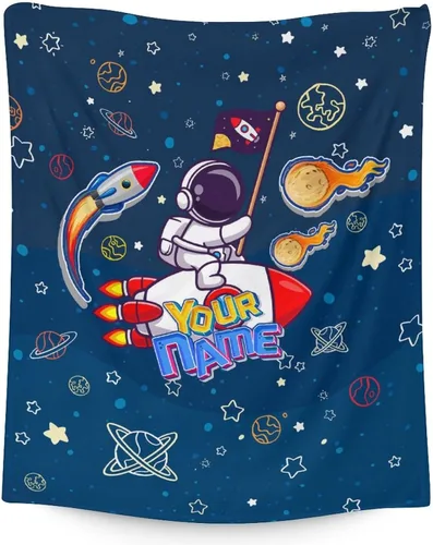 Miniatura 10 de Regalos de planeta – 30 x 40 pulgadas Lindas mantas amantes de los planetas para niños – Manta suave y mullida azul para regazo y oficina