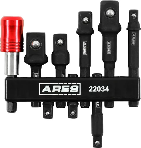 Miniatura 15 de ARES 22013 - Juego de adaptadores de enchufe de grado de impacto de 3 y 6 pulgadas con funda de color, convierte los destornilladores de taladro