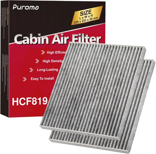 Miniatura 9 de Puroma Filtro de aire de cabina con carbón activado, compatible con Honda, CR-V, Civic, Accord, Odyssey, Pilot, Crosstour, Passport, Acura ILX, MDX