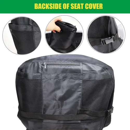Miniatura 3 de BeadChica Funda de Asiento Deluxe Impermeable para Cortacésped Compatible con Husqvarna, Funda Universal para Asiento de Tractor Gris