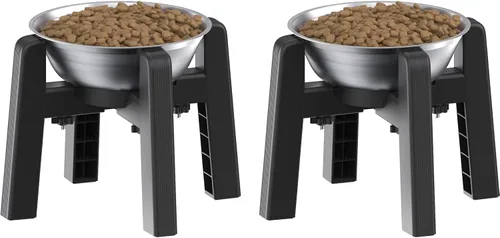 Miniatura 9 de CZPET Soporte dispensador de agua para perros, soporte para comederos automáticos de mascotas, soporte elevado ajustable de ancho y altura
