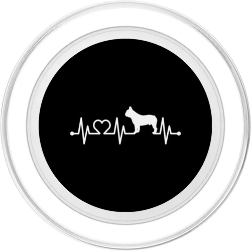 Miniatura 2 de Heartbeat Bulldog francés Pulse ECG Bouledogue PopSockets MagSafe PopGrip para iPhone