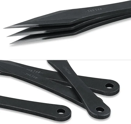 Miniatura 8 de Juego de púas de lanzamiento, 9.4 pulgadas de acero inoxidable sin giro con funda de cinturón de nailon 6 por paquete