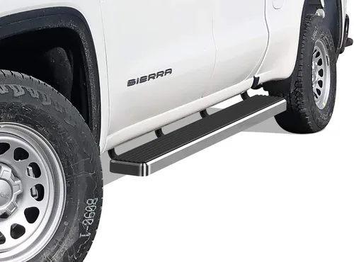 Miniatura 12 de APS Estribos negros compatibles con Chevy Silverado GMC Sierra 1500 2019-2026 Crew Cab y 2500 HD 3500 HD 2020-2026