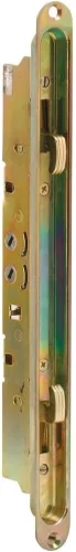 Cerradura de mortaja de puerta de vidrio deslizante de doble punto de 12.5 pulgadas con placa empotrada de 3/8 pulgadas con espacio de agujeros de