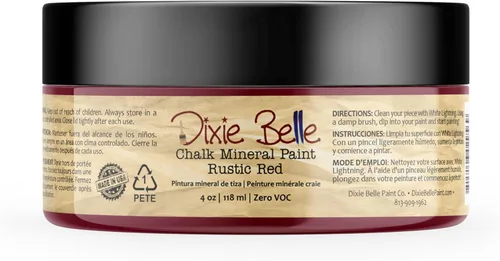 Miniatura 289 de Dixie Belle Paint Company - Pintura con acabado de tiza para muebles, color negro (Caviar), 1 galón, 128 fl oz, pintura mineral color rosa intenso