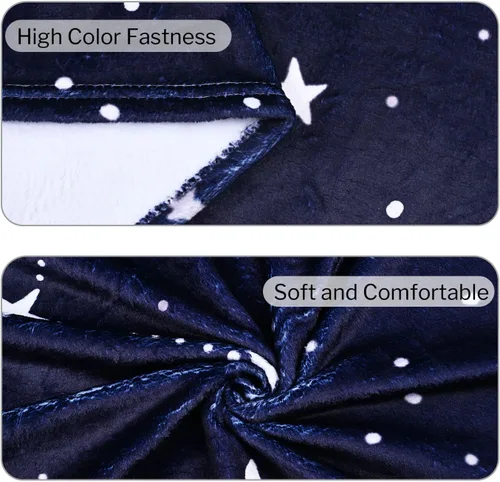 Miniatura 5 de RosieLily Mantas ligeras de estrellas, regalos con estampado de constelación, franela suave y acogedora felpa celestial del zodiaco astrología