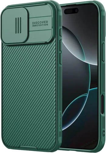 Miniatura 10 de Nillkin Funda para iPhone 16 con cubierta deslizante para cámara, [protección mejorada de lente de cámara] Funda protectora delgada a prueba