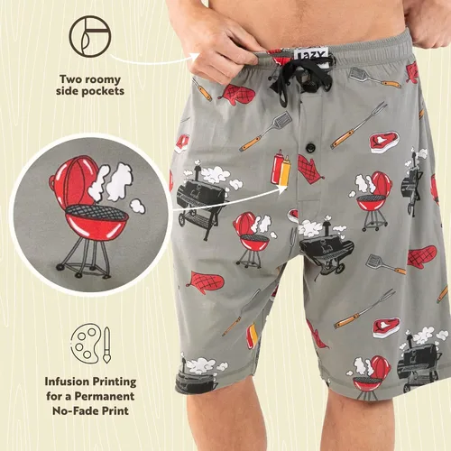 Miniatura 30 de Lazy One - Pantalones cortos de pijama para hombre, ropa de dormir