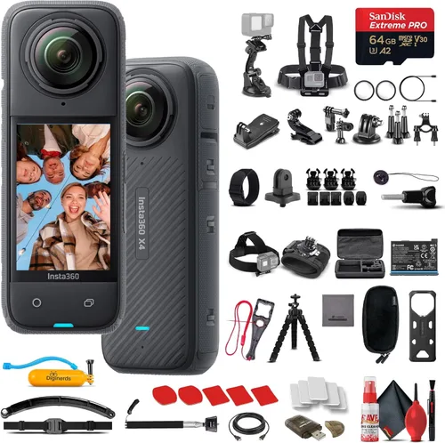 Miniatura 4 de Insta360 X4 - Cámara de acción impermeable 360 8K con sensor de 48 MP, video 5.7K 360, foto 360 de 72 MP, edición AI para creadores de contenido