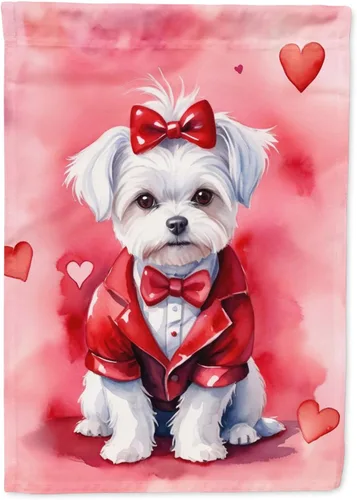 Miniatura 152 de Caroline's Treasures DAC5292CHF - Bandera de Border Collie My Valentine House para porche, grande, con manga para porche, para colgar en la pared