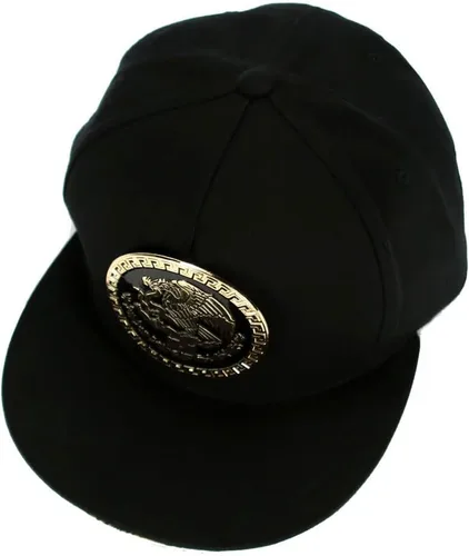 Miniatura 6 de Mexico Sombrero Metálico Dorado Federal Logo Mexican Eagle Aguila El Snapback Flat Bill Gorra De Béisbol