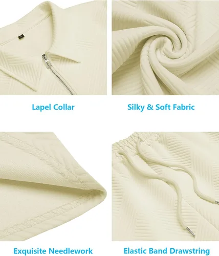Miniatura 5 de URRU Conjunto de camisa polo y pantalones cortos para hombre, trajes de verano a la moda, casual, de manga corta, traje de polo para hombre