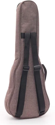 Miniatura 2 de Funda para ukelele simple de lino, esponja de 0.394 in, portátil, impermeable, bolsa para ukeleles, bolsa de concierto Uke con bolsillo de Marrón