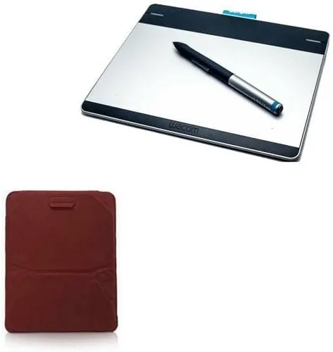 BoxWave Funda compatible con Wacom Intuos Pen CTL-480 – Funda de terciopelo con soporte plegable incorporado, color borgoña