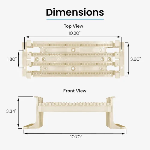 Miniatura 9 de ICC 110 pies de bloque de cableado para 100 pares de bloques de cableado 110, soportes de soporte de montaje en pared, 1 par