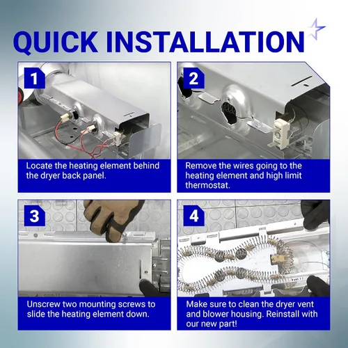 Miniatura 7 de [Actualizado] WP8544771 Kit de elementos calefactores para secadora, corte térmico 279816, fusible térmico 279973 3392519 para Kenmore, Whirlpool