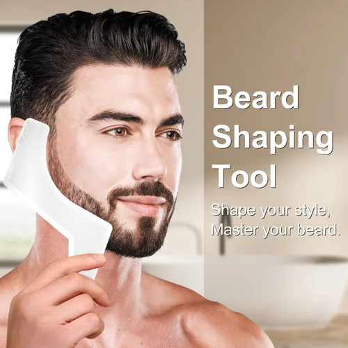 Miniatura 3 de Kit de barba, kit de aseo de barba para hombres con navaja recta, 2 paquetes de aceite para barba, lavado, bálsamo, cepillo, peine, tijeras. Regalos